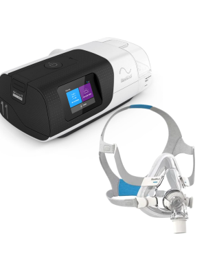 alt-ResMed AirSense™ 11 AutoSet Deluxe CPAP Bundle-AirTouch™ F20 Memory Foam Full Mask/AirFit™ F20 Full Mask