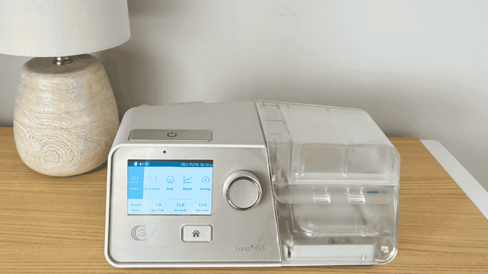 Front View of 3B Medical Luna G3 Auto CPAP Machine