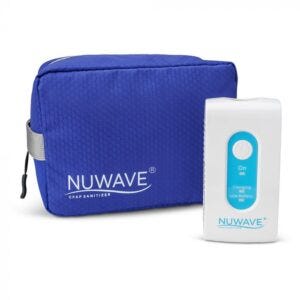 Front view of the Exceleron NUWAVE CPAP Sanitizer.